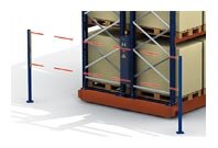 Barrera de seguridad exterior estanterias moviles Movirack - Estanterías metálicas Mecalux®
