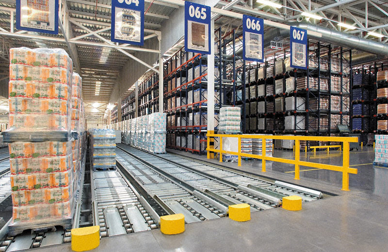 Roll docking Mercadona Roll docking, estanterias de palets de Mercadona