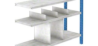 Las divisorias de paneles HM se pueden fijar al panel superior y al inferior o solo al inferior