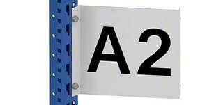 Las banderolas de señalización facilitan la identificación de las estanterías M7
