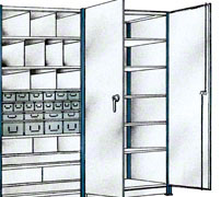 Estanterías económicas picking Simplos, componentes: Puertas batientes