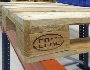 El palet europeo puede identificarse con las letras EPAL