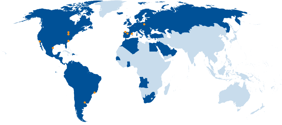Presencia mundial del Grupo Mecalux