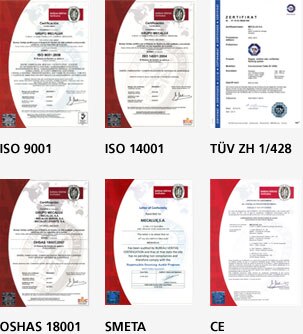 Certificados de calidad ISO 9001, ISO 14001, TÜV ZH 1/428, OSHAS 18001, SMETA, CE - Estanterías metálicas Mecalux®