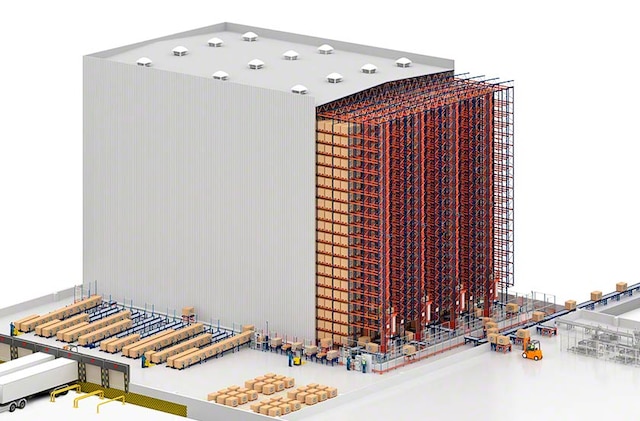 Las estanterías conforman la estructura del autoportante