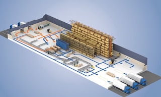 Diagrama de espagueti y operaciones del almacén