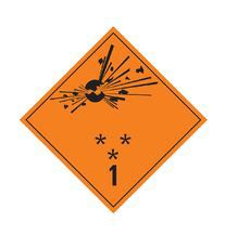 Etiqueta mercancías peligrosas clase 1: Riesgo de explosión