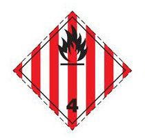 Etiqueta mercancías peligrosas clase 4.1: Sólidos inflamables