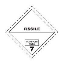Etiqueta mercancías peligrosas clase 7: Material fisible