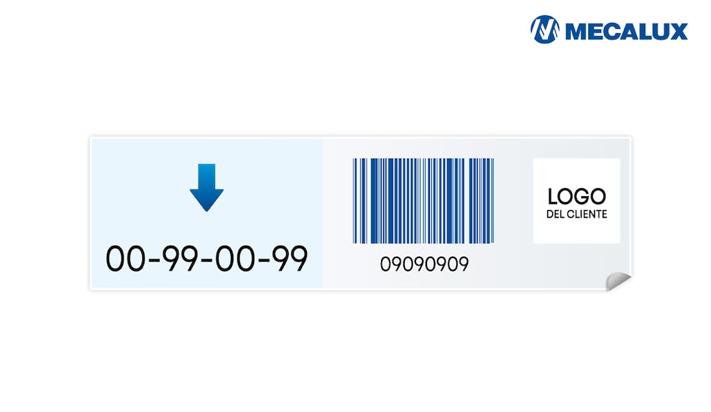 Las etiquetas de estanterías para palets suelen colocarse en horizontal, sobre el larguero