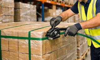 Flejar palets es habitual en la preparación y acondicionamiento de mercancías en logística