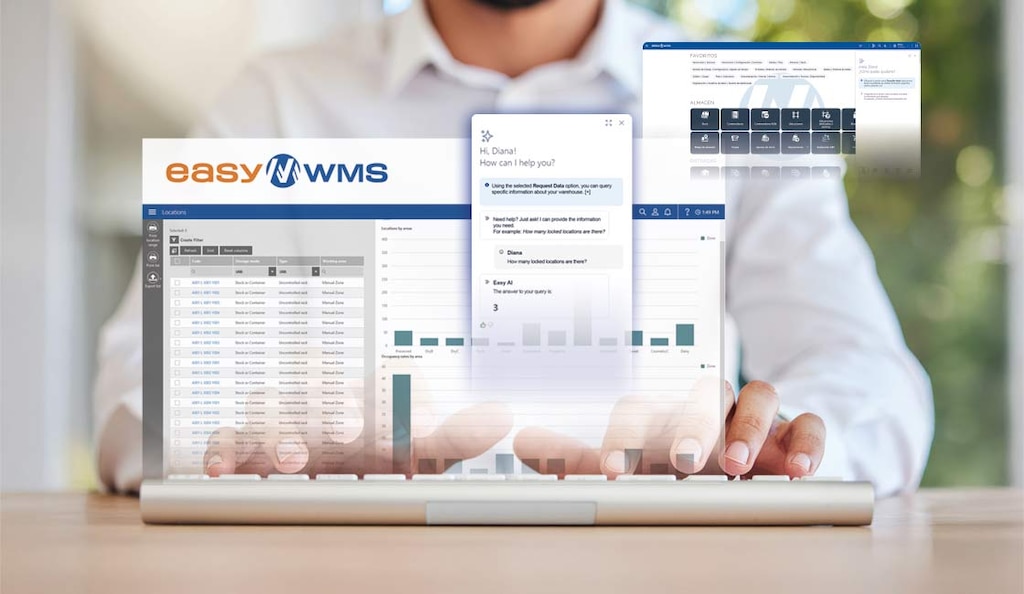 El software de gestión de almacenes Easy WMS utiliza IA generativa