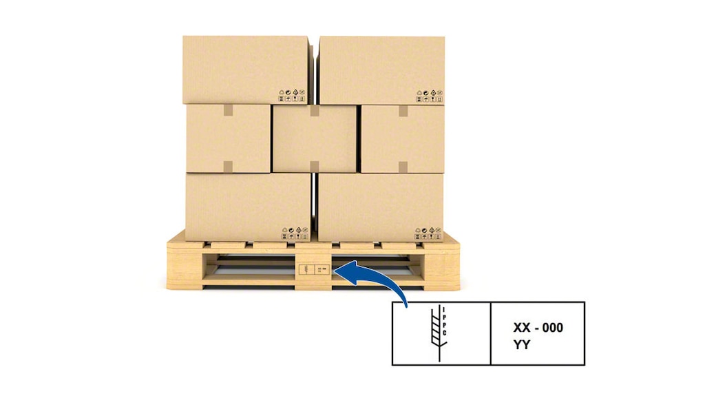 Los palets fitosanitarios deben estar identificados con un sello como el que indica la NIMF 15
