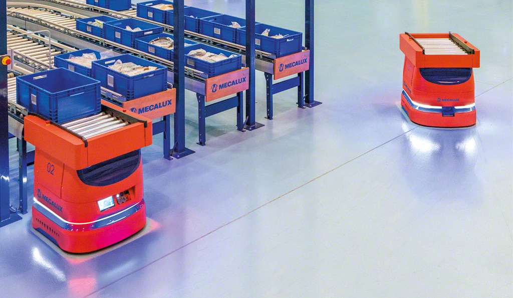 Capaces de generar mapas con SLAM, los AMR de Mecalux se adecuan perfectamente a los almacenes