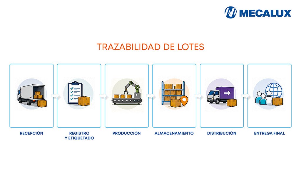 La trazabilidad de lotes registra el recorrido de cada lote durante las distintas etapas de producción, almacenamiento y distribución