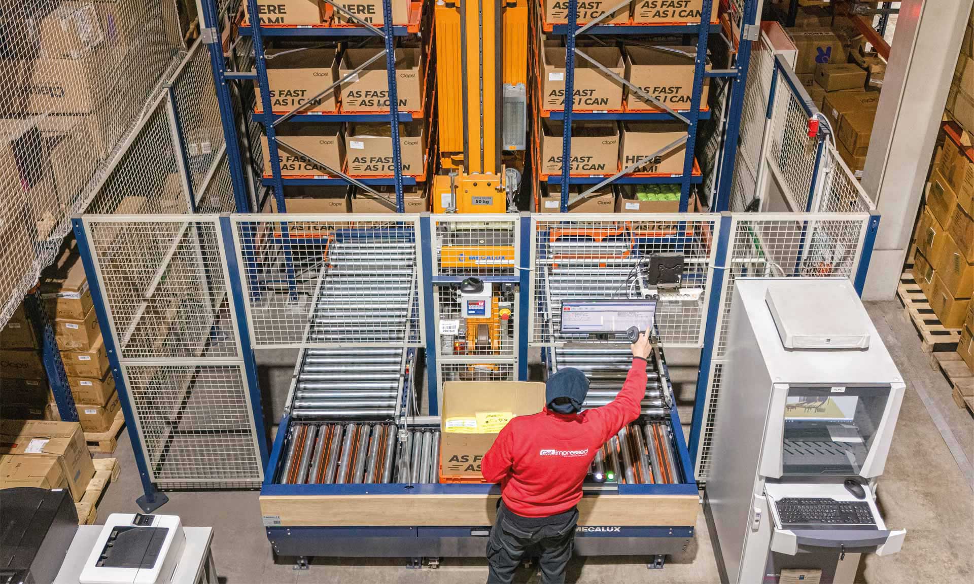 Get Impressed optimiza su logística con un almacén miniload en Turín