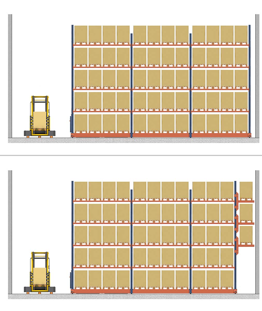 A la hora de construir este sistema, se puede habilitar un pasillo inferior peatonal mediante una construcción en voladizo