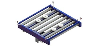 Cada carro del circuito de electrovías está equipado con un transportador