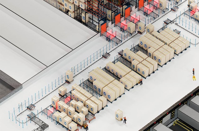 Las electrovías son un sistema de transporte de palets formado por carros autopropulsados