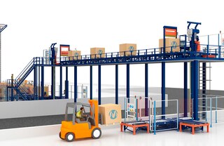 Los elevadores de palets facilitan el transporte continuo de cargas paletizadas en altura