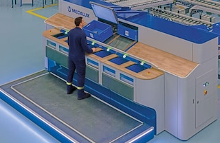 Las estaciones de picking de Mecalux impulsan la preparación de pedidos de alta eficiencia