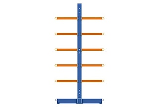 Las estanterías cantilever dobles duplican la capacidad de almacenaje en relación a las simples