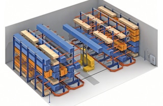 Las cantilever sobre bases móviles son una solución muy práctica para almacenes con problemas de espacio