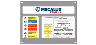 Las placas de señalización identifican las características técnicas de las estanterías M7