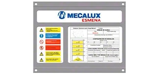 Las placas de señalización identifican las características técnicas de las estanterías M7