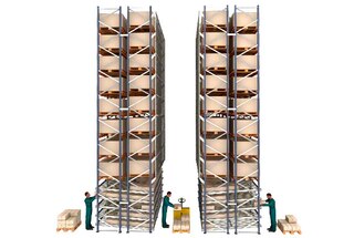 Estanterías para palets con canales de picking dinámico Estanterías para palets con canales de picking dinámico