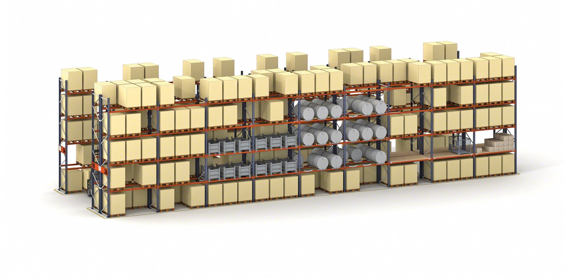 Las estanterías convencionales permiten almacenar distintos tipos de unidades de carga