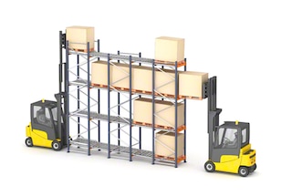 La configuración de dos pasillos de trabajo se adecua al sistema FIFO