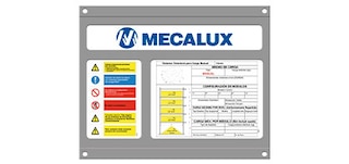 Las placas de identificación especifican las características técnicas de las estanterías M3