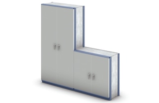 El uso de puertas hacen de las estanterías ligeras M3 una solución ideal para oficinas