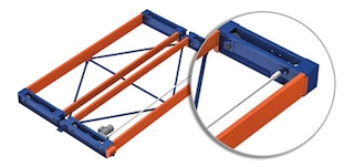 Los ejes de transmisión de las estanterías móviles incrementan los puntos de tracción