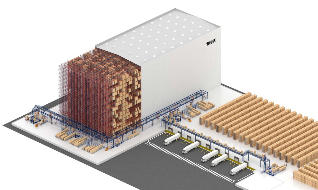 Nuevo almacén automático de Thule con soluciones de transporte y equipamiento deportivo