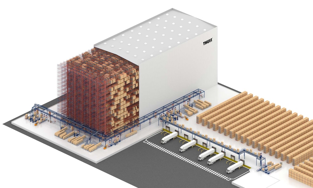 Nuevo almacén automático de Thule con soluciones de transporte y equipamiento deportivo