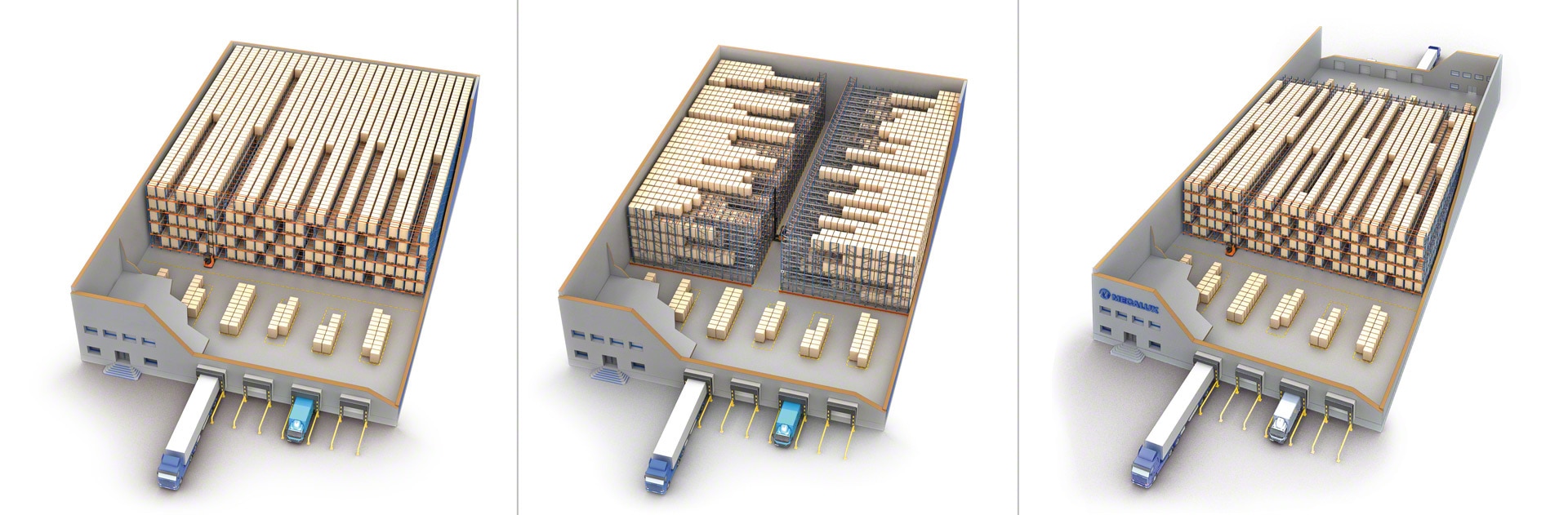 El sistema Pallet Shuttle semiautomático se integra en almacenes compactos de uno o más pasillos