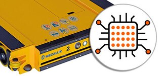 El carro del Pallet Shuttle lleva integrado un sistema de control PLC embarcado