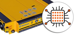 El carro del Pallet Shuttle lleva integrado un sistema de control PLC embarcado