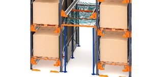 Protección de pasos en estanterías Pallet Shuttle