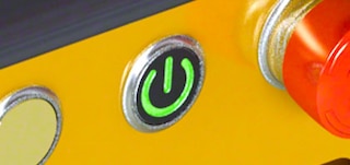 El selector on/off permite encender y apagar el carro del Pallet Shuttle