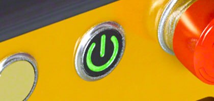 El selector on/off permite encender y apagar el carro del Pallet Shuttle