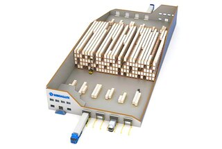 Pallet Shuttle con dos pasillos de acceso