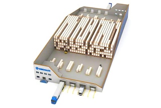 Pallet Shuttle con dos pasillos de acceso