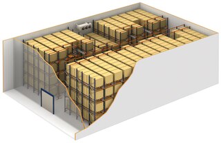 El sistema Pallet Shuttle es una solución ideal para cámaras frigoríficas