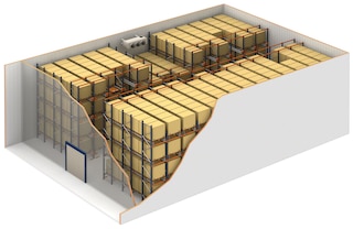 El sistema Pallet Shuttle es una solución ideal para cámaras frigoríficas
