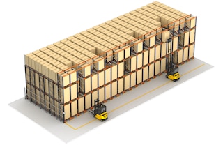 Con el Pallet Shuttle es posible operar simultáneamente en distintos canales