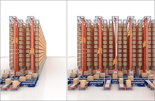 Los transelevadores automáticos son soluciones de almacenaje modulares y escalables