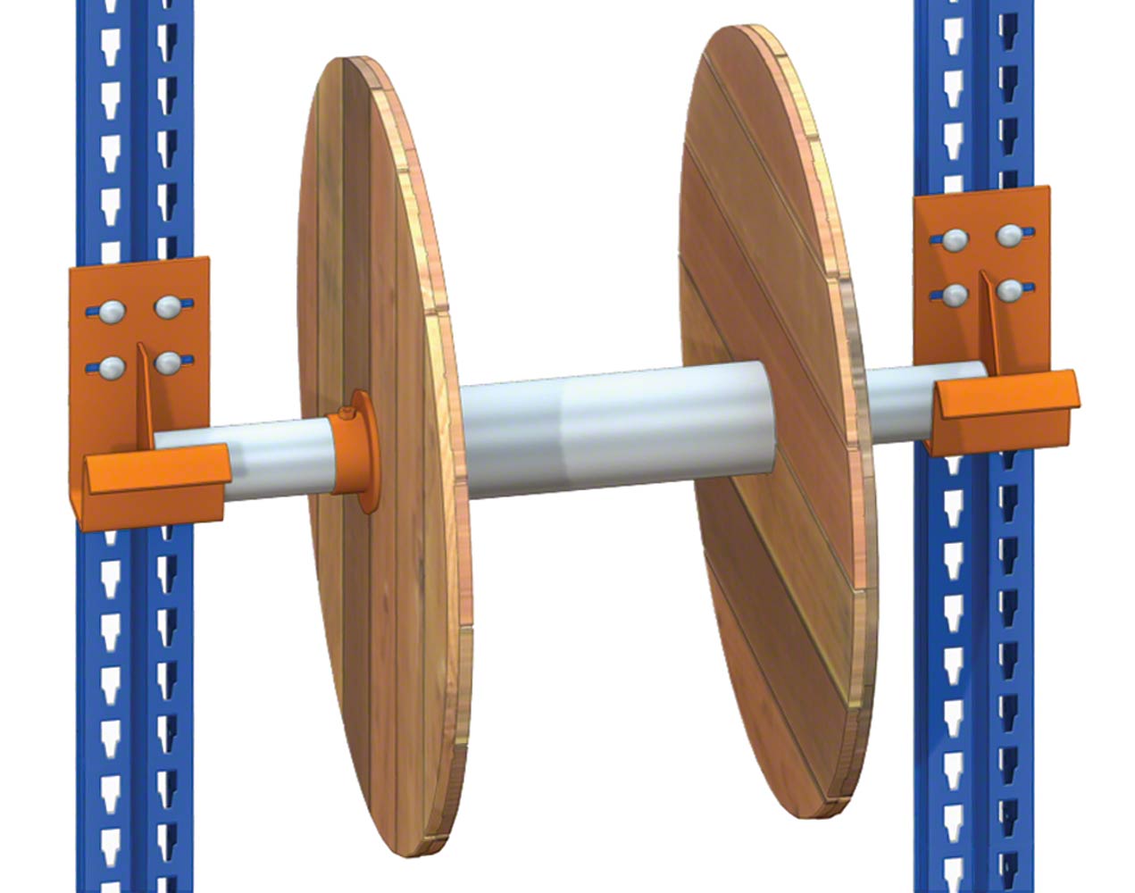 Tubo de soporte que sirve como eje para la rotación de las bobinas.